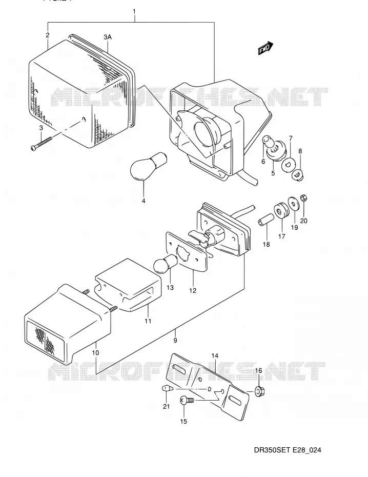 ACHTERLICHT Suzuki MOTO 350 DR 1996  DR350SE T (E03,E28,E33)