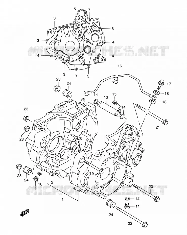 CASING Suzuki MOTO 350 DR 1996  DR350SET(E22)