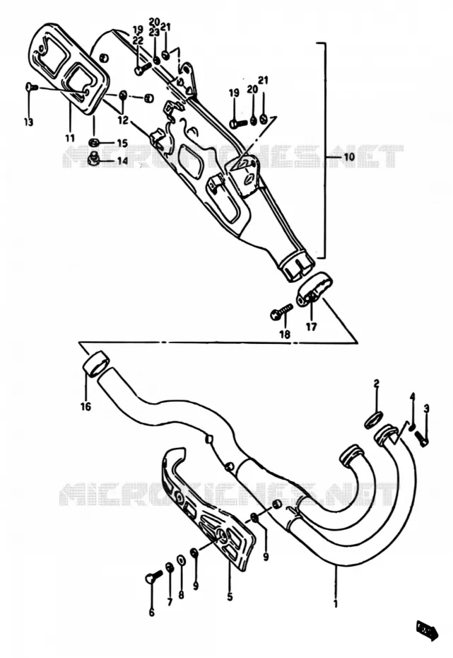 GELUIDDEMPER (MODELE G/H/J) Suzuki MOTO 600 DR 1988  DR600S J/DR600SU J