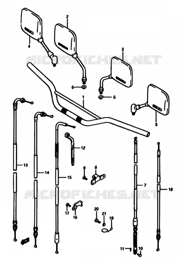 STUUR - KABELS Suzuki MOTO 600 DR 1989  DR600S K/DR600SU K