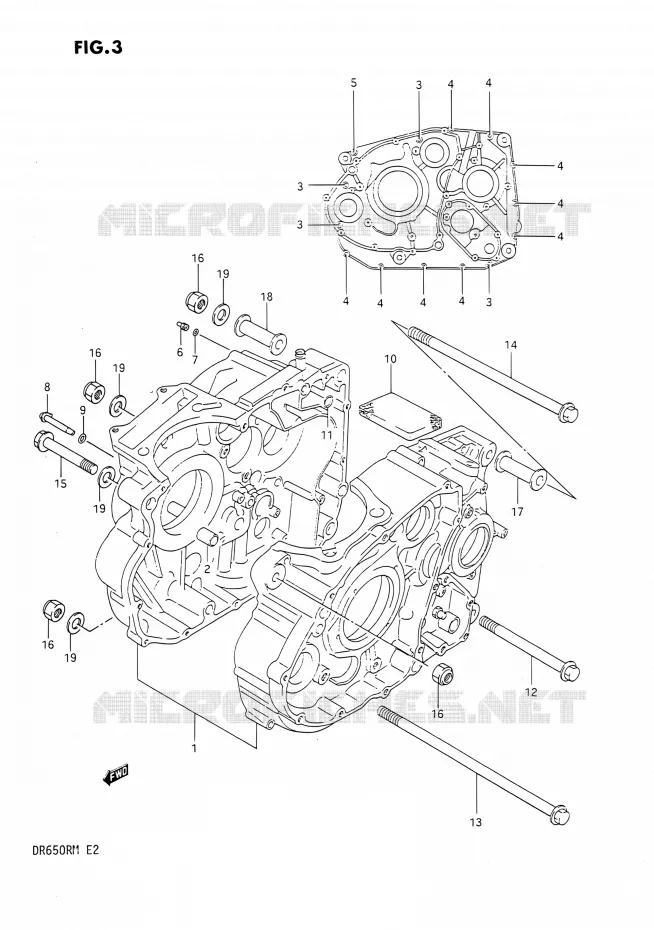 CASING Suzuki MOTO 650 DR 1990  DR650R L/DR650RU L