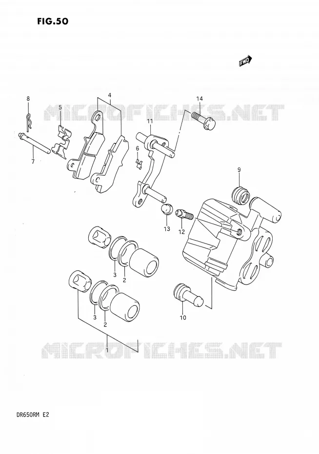 REAR CALIPER Suzuki MOTO 650 DR 1991  DR650R M/DR650RU M