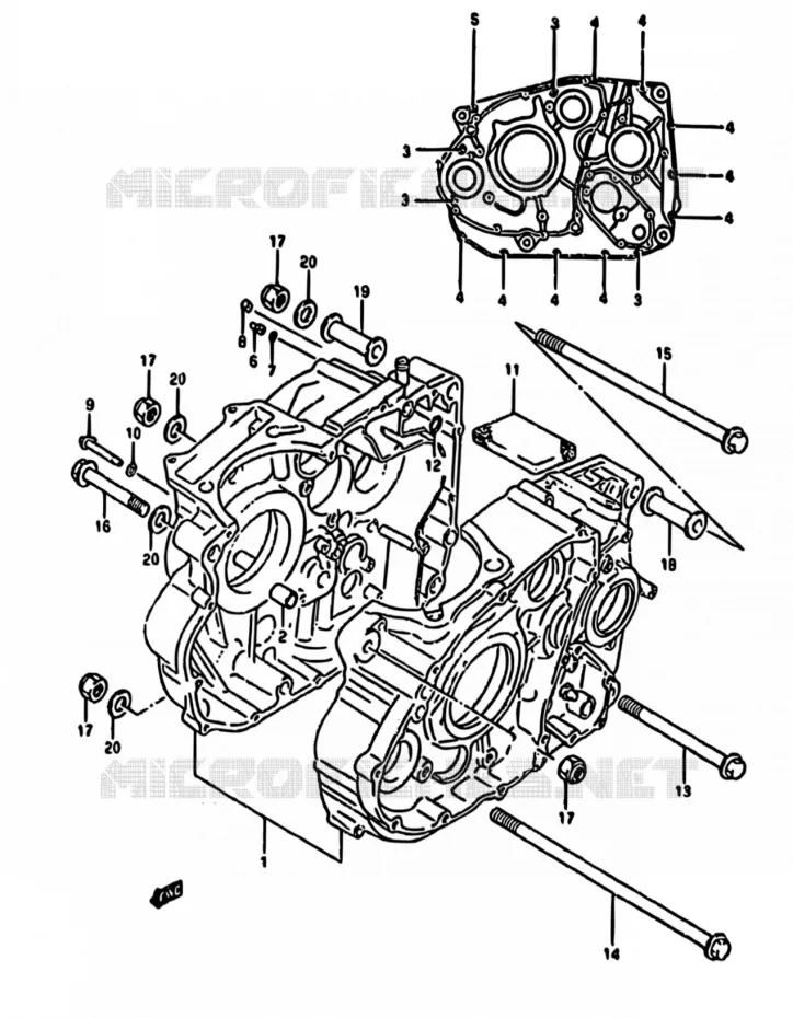 CASING Suzuki MOTO 650 DR 1994  DR650R R/DR650RU R