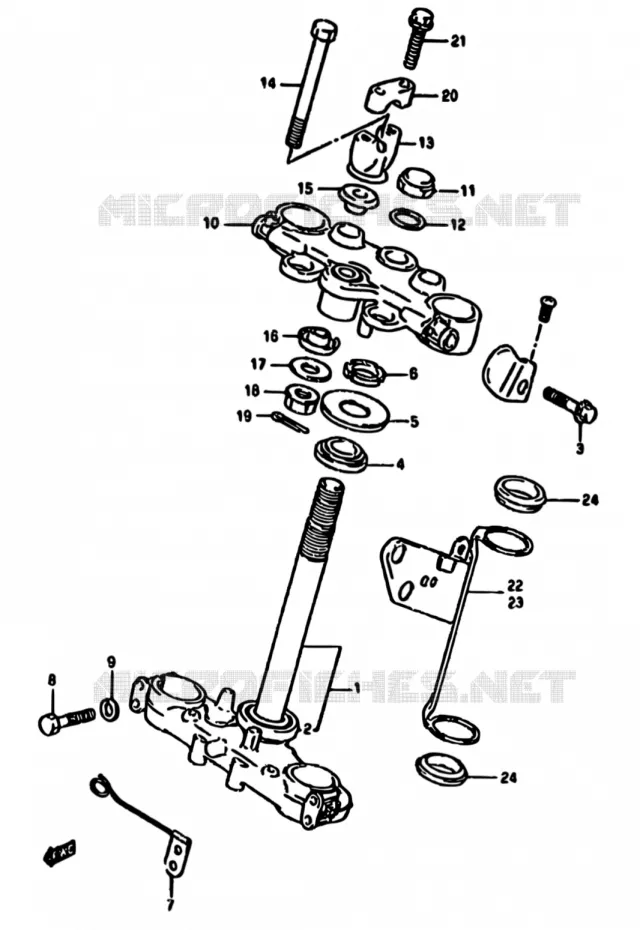 STUURKOLOM Suzuki MOTO 650 DR 1994  DR650R R/DR650RU R
