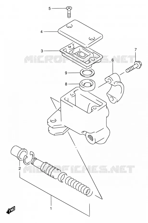 FRONT HOOFDREMCILINDER Suzuki MOTO 650 DR 1994  DR650RE R/DR650REU R