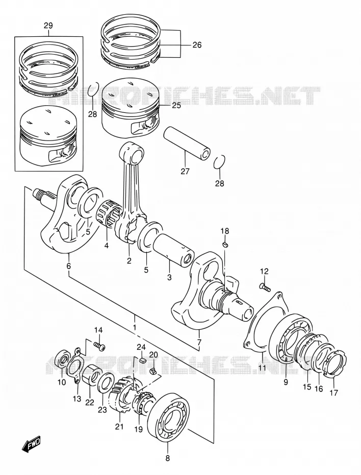 KRUKAS Suzuki MOTO 650 DR 1994  DR650RE R/DR650REU R