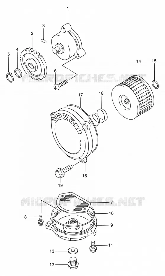 OLIEPOMP Suzuki MOTO 650 DR 1994  DR650RE R/DR650REU R