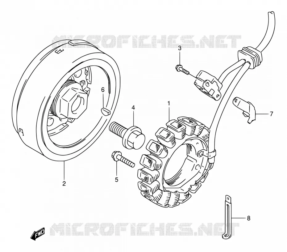 ONTSTEKING Suzuki MOTO 650 DR 1994  DR650RE R/DR650REU R
