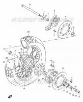 ACHTERWIEL voor Suzuki DR 650 1995