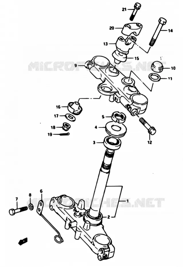 STUURKOLOM Suzuki MOTO 650 DR 1990  DR650RS M/DR650RSU M