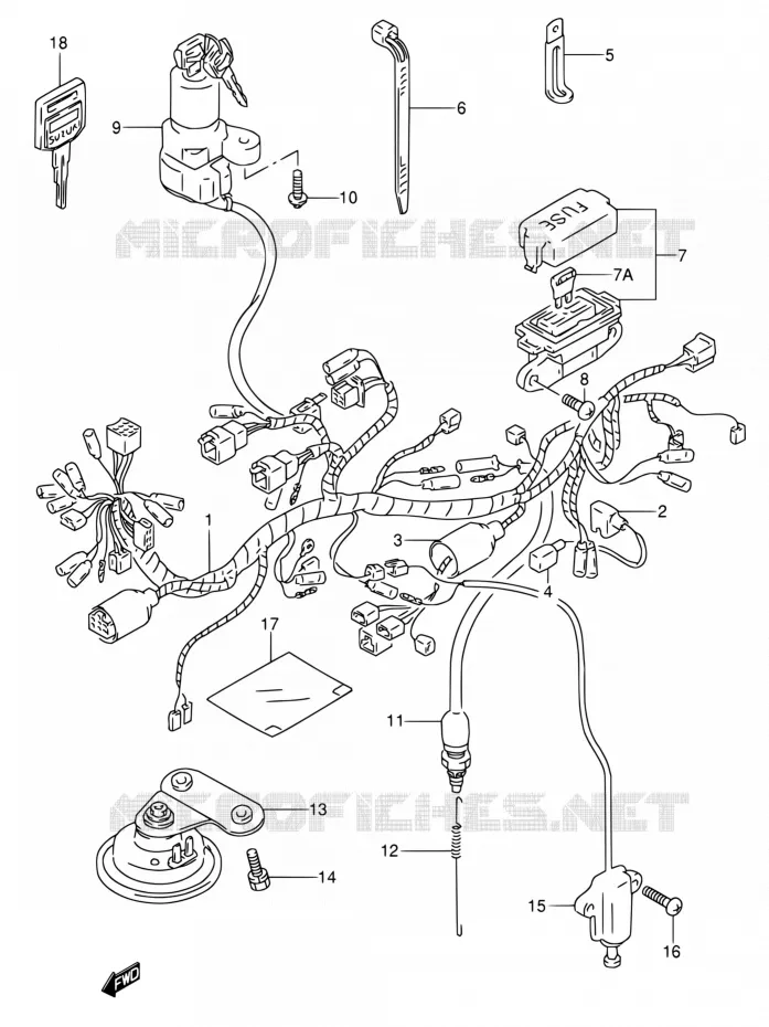 BEDRADING Suzuki MOTO 650 DR 1993  DR650RSE P/DR650RSEU P