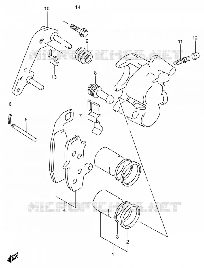 FRONT CALIPER Suzuki MOTO 650 DR 1993  DR650RSE P/DR650RSEU P