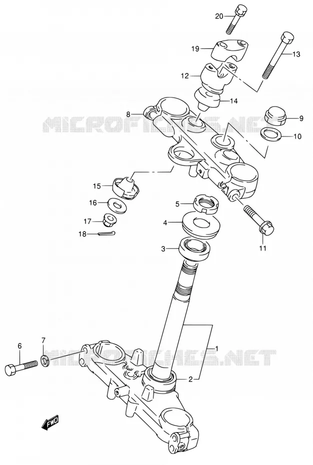 STUURKOLOM Suzuki MOTO 650 DR 1993  DR650RSE P/DR650RSEU P