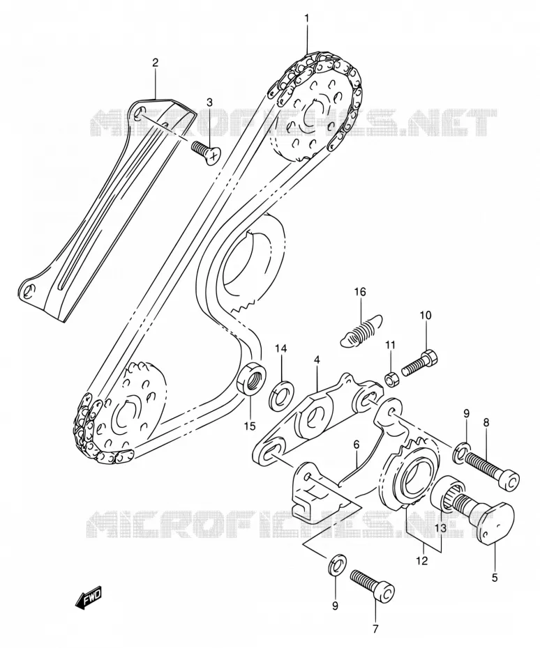 SLINGERKETEN Suzuki MOTO 650 DR 1994  DR650RSE R/DR650RSEU R