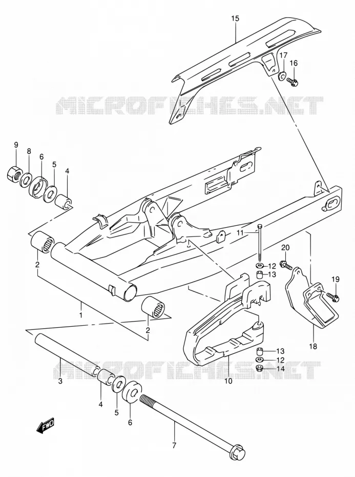 SWINGARM Suzuki MOTO 650 DR 1996  DR650RSE T/DR650RSEU T