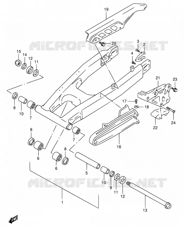 SWINGARM Suzuki MOTO 650 DR 1996  DR650SET/DR650SEUT