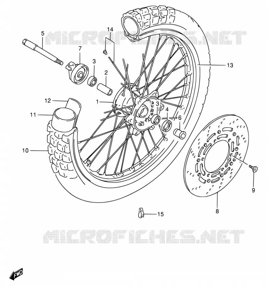 VOORWIEL Suzuki MOTO 650 DR 1996  DR650SET/DR650SEUT