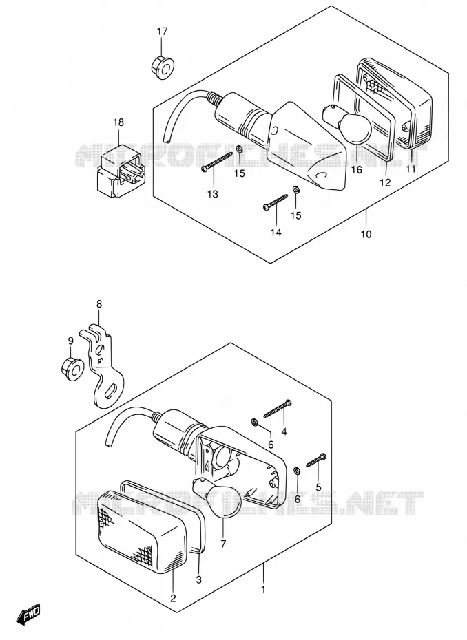 INDICATOREN Suzuki MOTO 650 DR 2001  DR650SE K1 (E03,E28,E33)