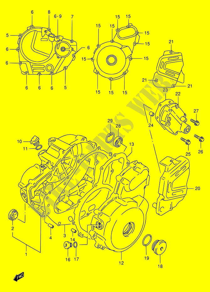 CASING voor Suzuki DR 650 2001