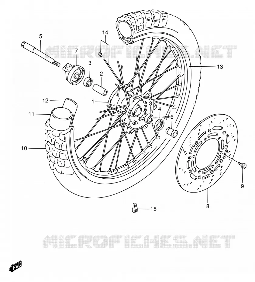 VOORWIEL Suzuki MOTO 650 DR 2001  DR650SEK1(E54)