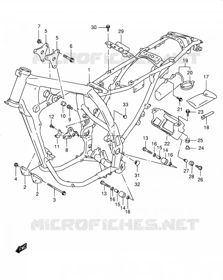 FRAME (MODELE K2/K3/K4/K5) Suzuki MOTO 650 DR 2004  DR650SEK4(E24)