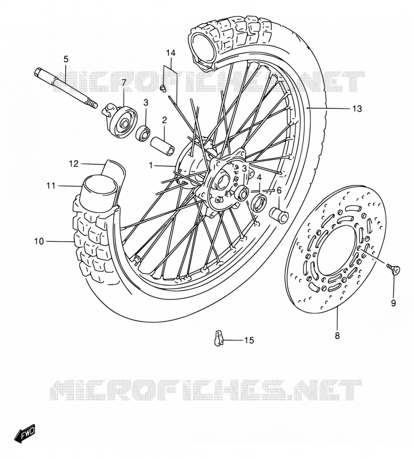 VOORWIEL Suzuki MOTO 650 DR 2004  DR650SEK4(E24)