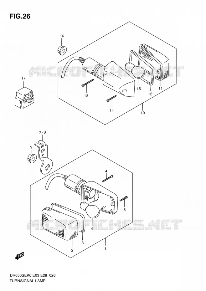INDICATOREN Suzuki MOTO 650 DR 2010  DR650SE L0 (E03,E28,E33)