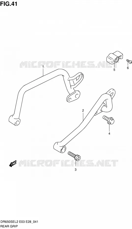 ACHTER GRIP Suzuki MOTO 650 DR 2012  DR650SE L2 (E03,E28,E33)