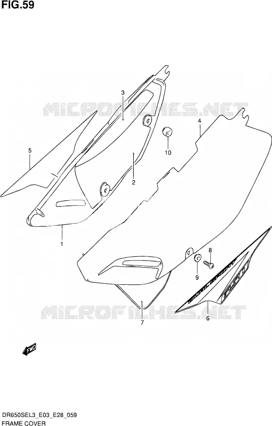 ACHTER KUIP Suzuki MOTO 650 DR 2013  DR650SE L3 (E03,E28,E33)