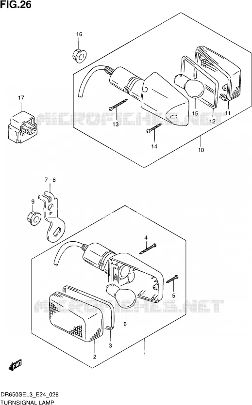 INDICATOREN Suzuki MOTO 650 DR 2013  DR650SE L3 (E24)