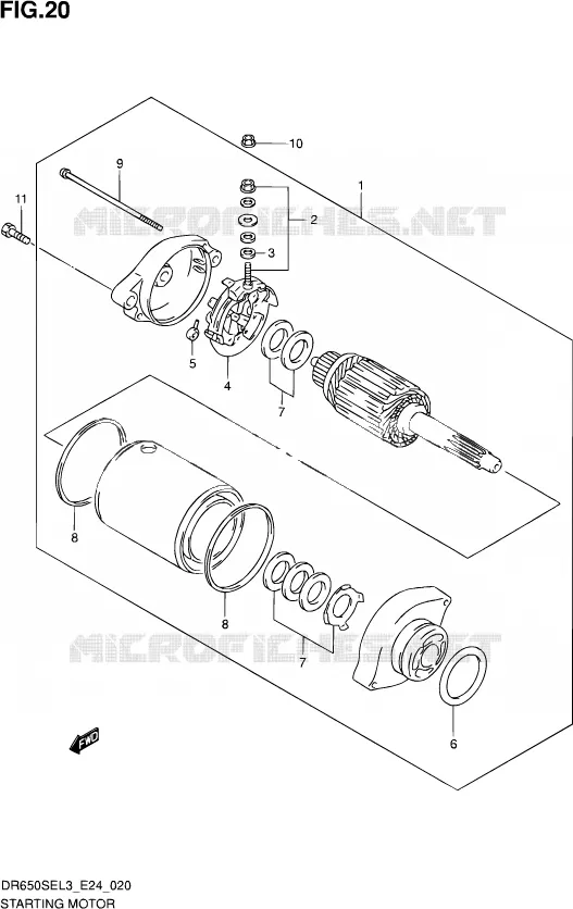 STARTMOTOR Suzuki MOTO 650 DR 2013  DR650SE L3 (E24)