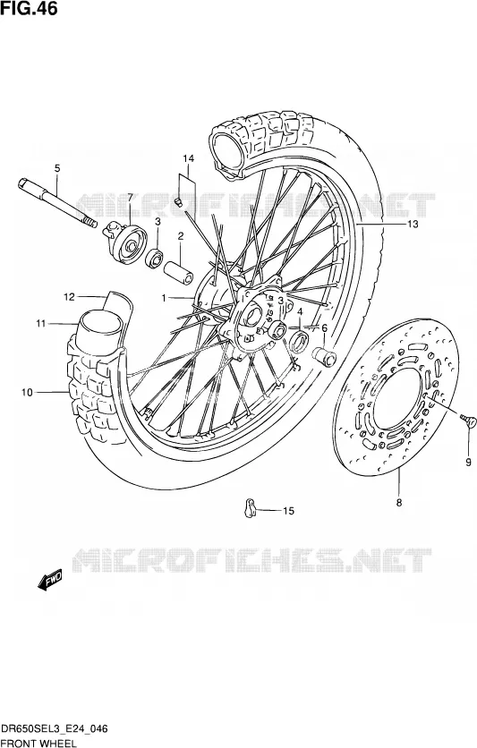 VOORWIEL Suzuki MOTO 650 DR 2013  DR650SE L3 (E24)