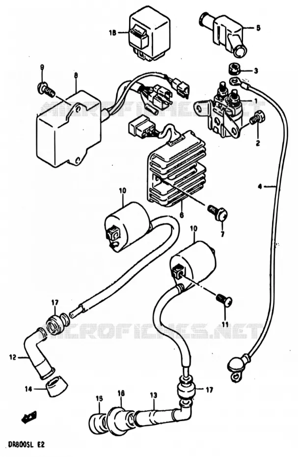 ELEKTRISCH Suzuki MOTO 800 DR 1990  DR800S L/DR800SU L