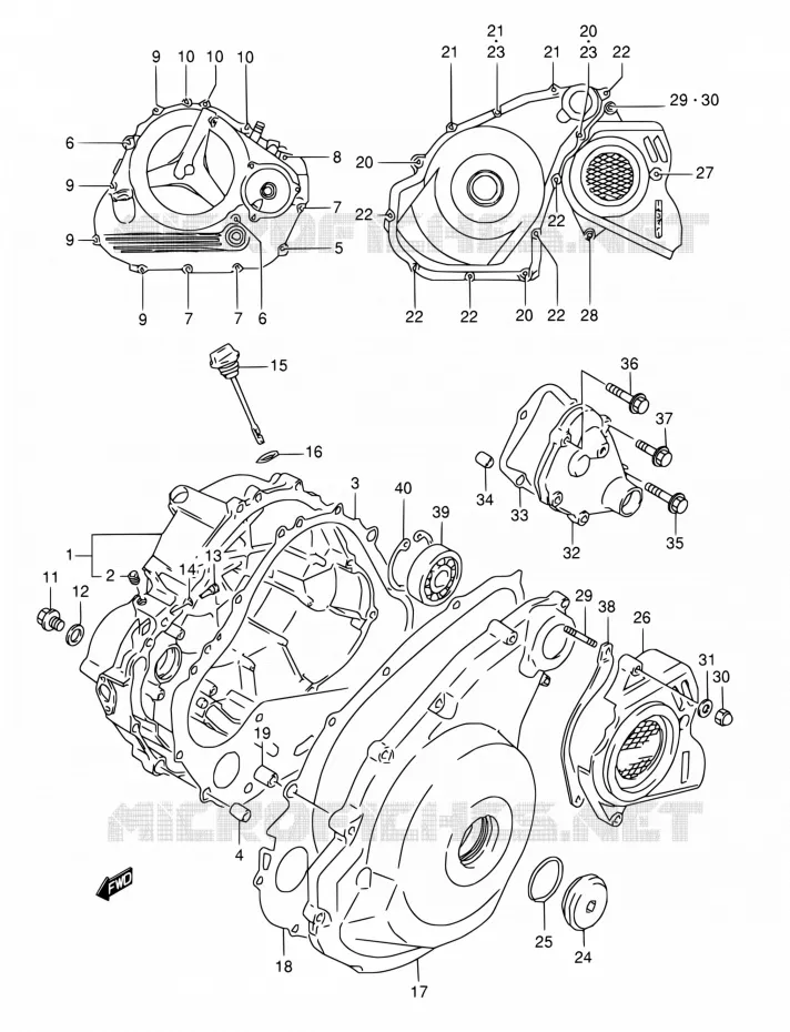 CASING Suzuki MOTO 800 DR 1991  DR800S M/DR800SU M