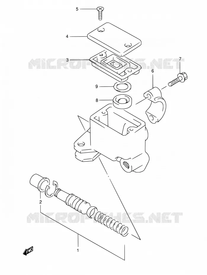 FRONT HOOFDREMCILINDER Suzuki MOTO 800 DR 1991  DR800S M/DR800SU M