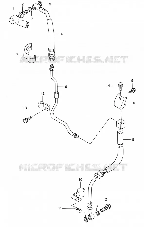 FRONT REMSLANG Suzuki MOTO 800 DR 1992  DR800S N/DR800SU N
