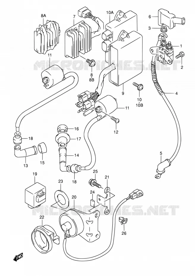 ELEKTRISCH Suzuki MOTO 800 DR 1993  DR800S P/DR800SU P
