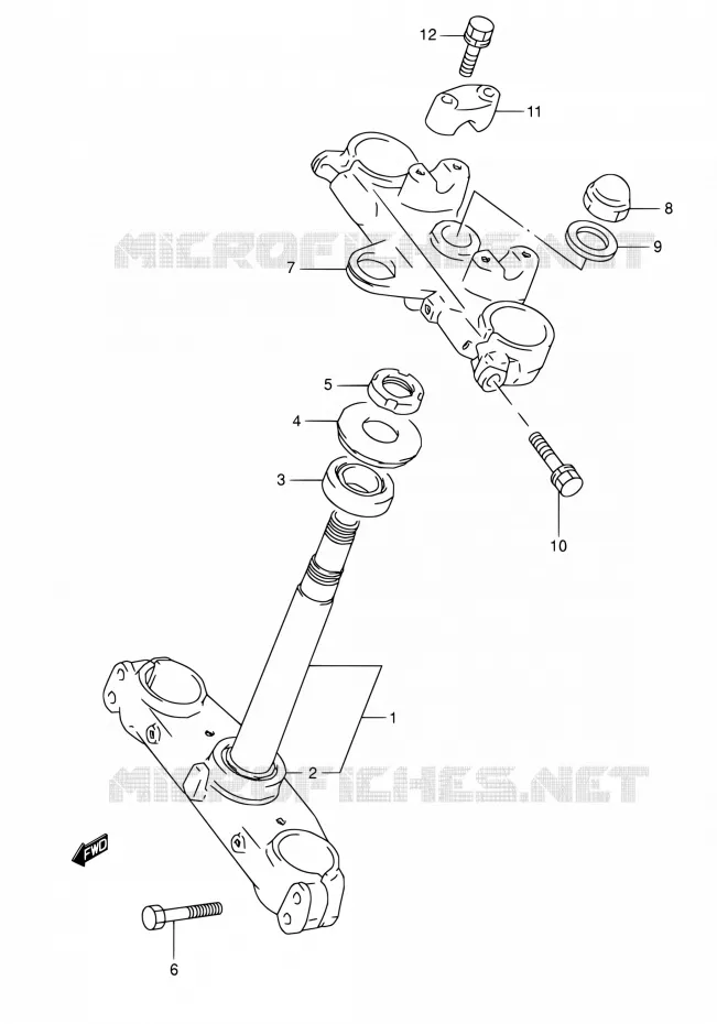 STUURKOLOM Suzuki MOTO 800 DR 1993  DR800S P/DR800SU P