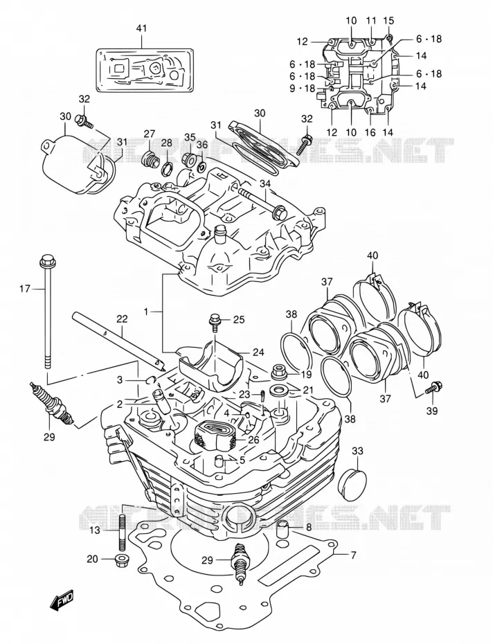 CILINDERKOP Suzuki MOTO 800 DR 1994  DR800S R/DR800SU R