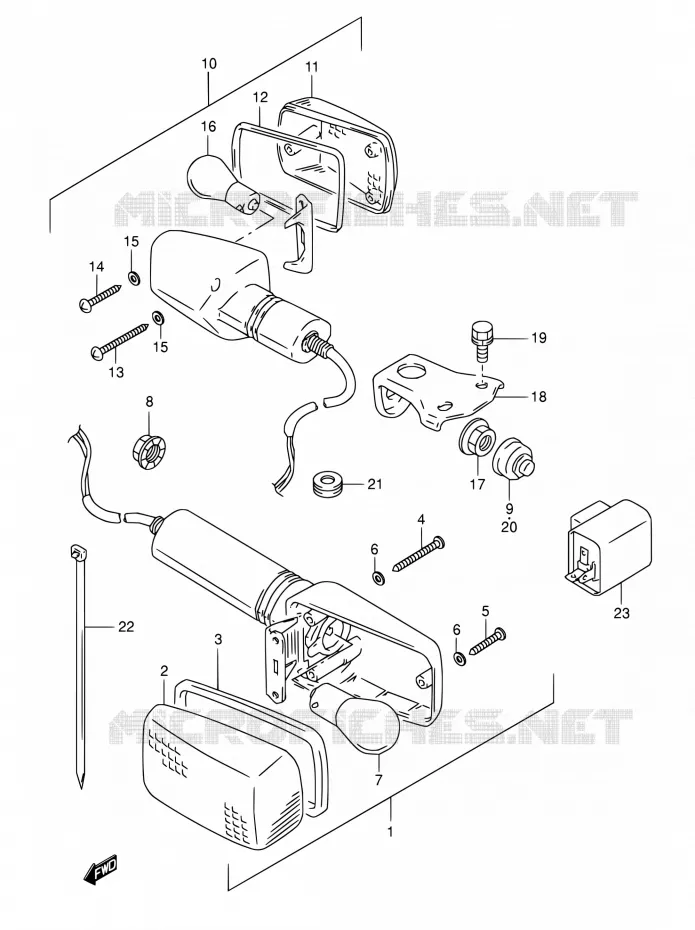 INDICATOREN (MODELE R) Suzuki MOTO 800 DR 1994  DR800S R/DR800SU R