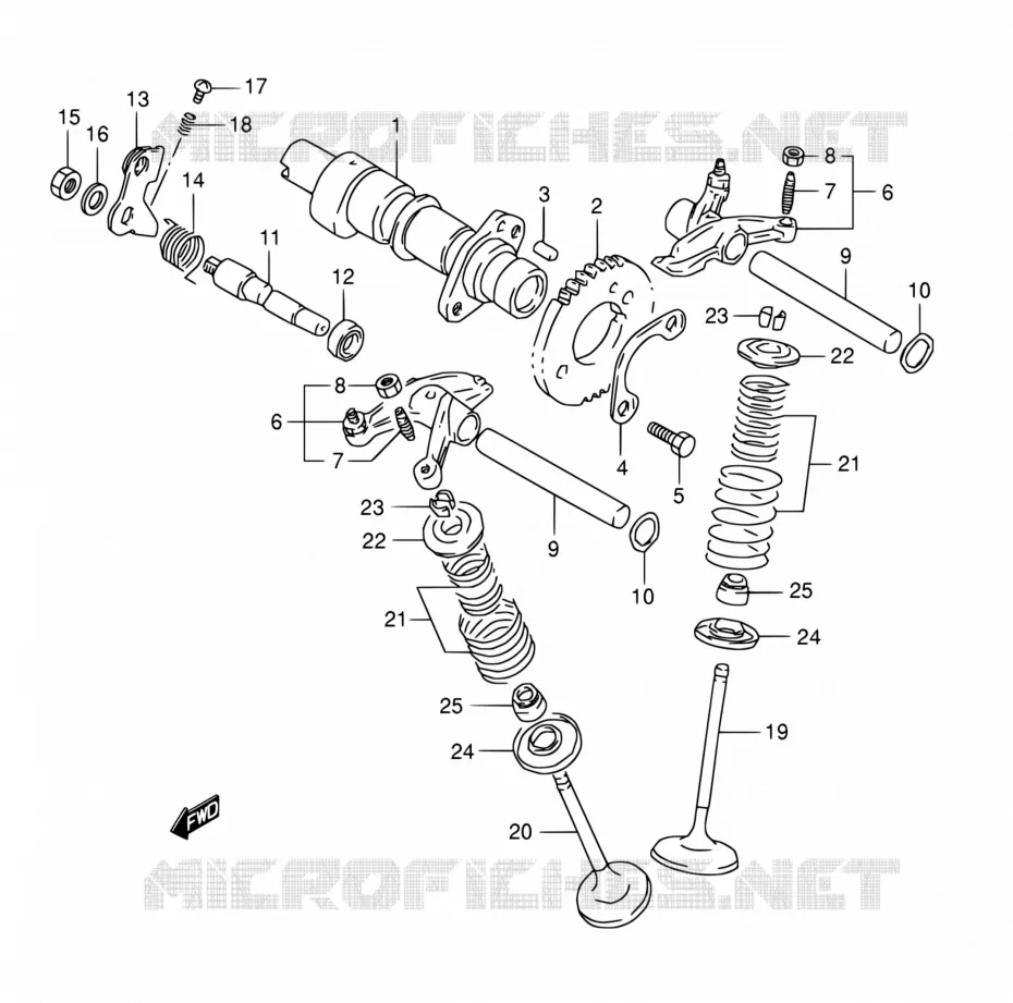 NOKKENAS - VALVES Suzuki MOTO 800 DR 1994  DR800S R/DR800SU R