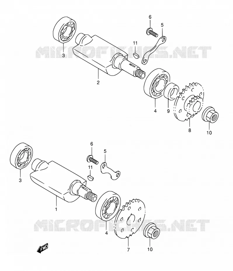 CRANK BALANCER Suzuki MOTO 800 DR 1995  DR800S S/DR800SU S