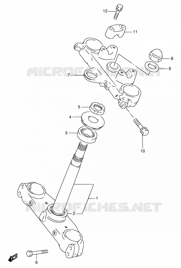 STUURKOLOM Suzuki MOTO 800 DR 1997  DR800S V/DR800SU V