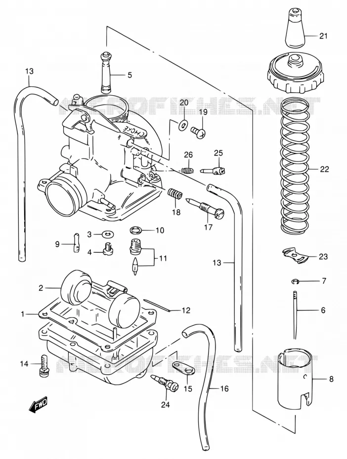 CARBURATOR Suzuki MOTO 80 DS 1999  DS80 W (E03,E28,E33)
