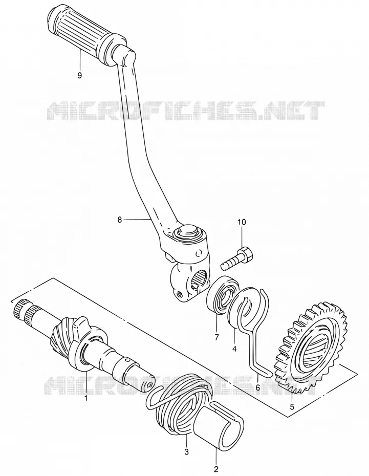 KICKSTARTER Suzuki MOTO 80 DS 1999  DS80 X (E03,E28,E33)