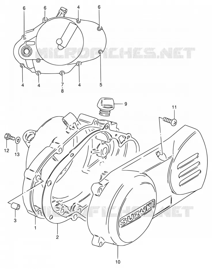 CASING Suzuki MOTO 80 DS 2000  DS80 Y (E03,E28,E33)