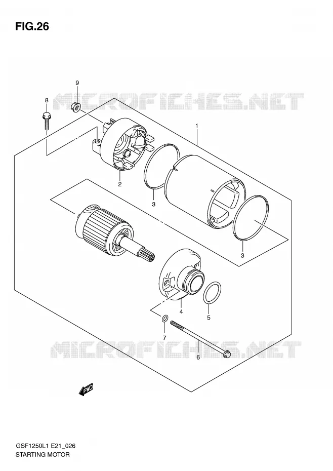STARTMOTOR Suzuki MOTO 1250 BANDIT 2011  GSF1250AL1(E21)