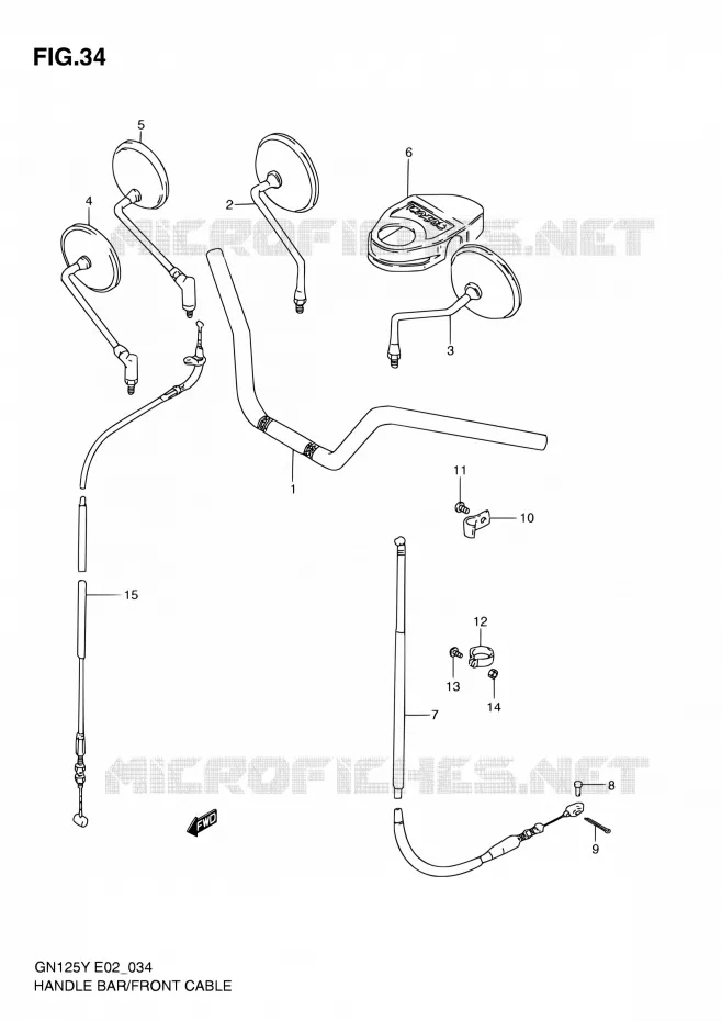 STUUR - KABELS Suzuki MOTO 125 GN 1998  GN125 W/GN125E W/GN125U W