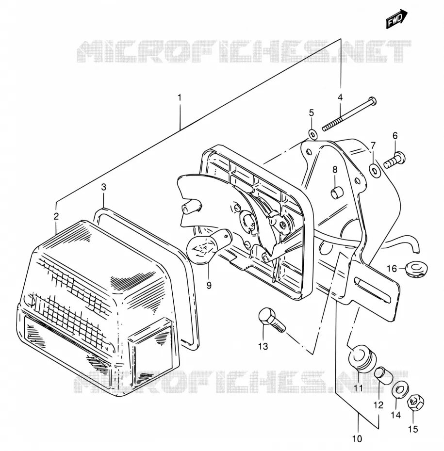 ACHTERLICHT (MODELE N/R E30) Suzuki MOTO 125 GN 1992  GN125EN(E30)