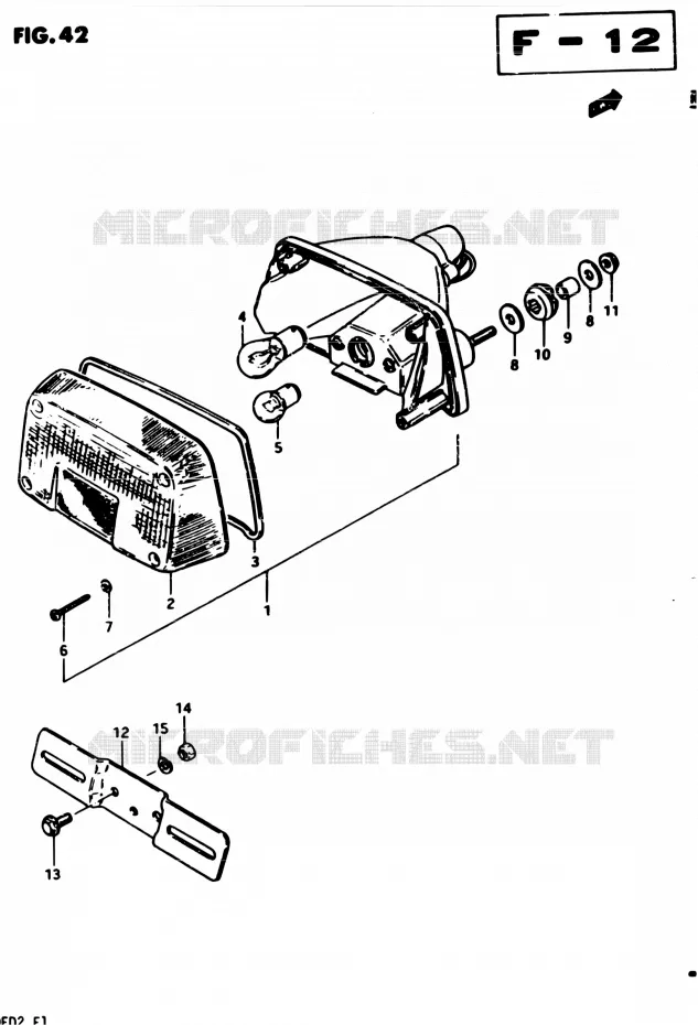 ACHTERLICHT (E39) Suzuki MOTO 450 GS-E 1982  GS450EZ